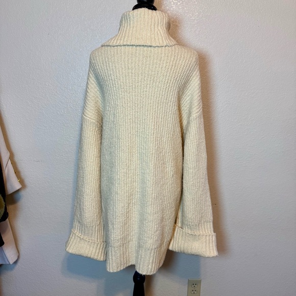 Lovers and Friends Braewyn Sweater Dress Cowl Neck Cream Size XL - Picture 10 of 16
